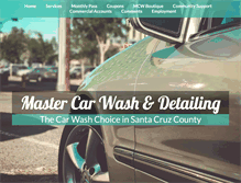 Tablet Screenshot of mastercarwash.com